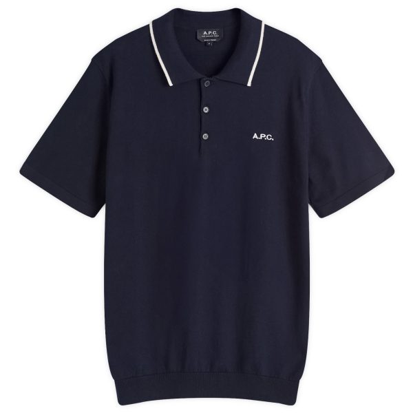 A.P.C. Fynn Tipped Knit Polo