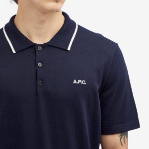 A.P.C. Fynn Tipped Knit Polo