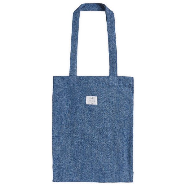 A.P.C. Lou Paisley Logo Denim Tote