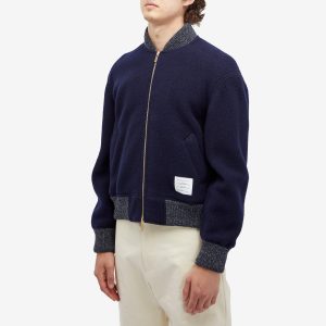 Thom Browne Wool Fleece Bomber Jacket