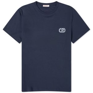 Valentino Embroidered V Logo Tee