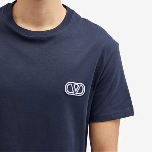 Valentino Embroidered V Logo Tee