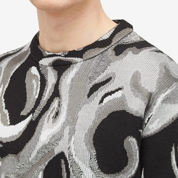 Alexander McQueen Waxed Floral Skull Jacquard Jumper