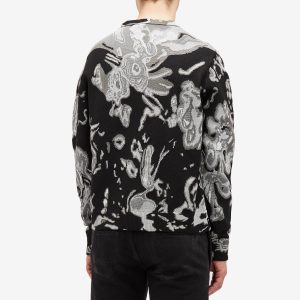 Alexander McQueen Waxed Floral Skull Jacquard Jumper