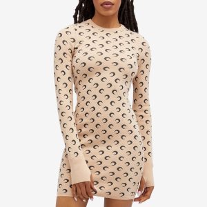 Marine Serre Moon Jacquard Knit Mini Dress