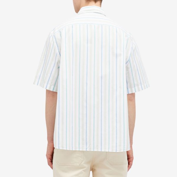 Acne Studios Sarlie Face Short Sleeve Stripe Shirt