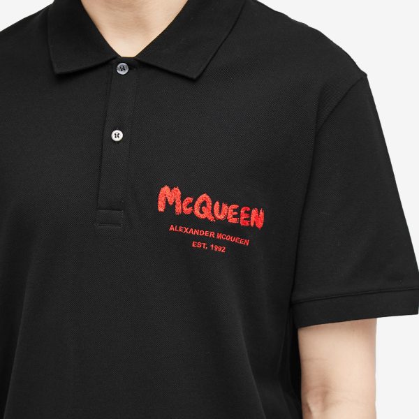 Alexander McQueen Graffiti Logo Polo