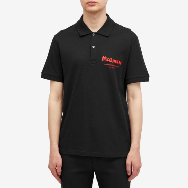 Alexander McQueen Graffiti Logo Polo