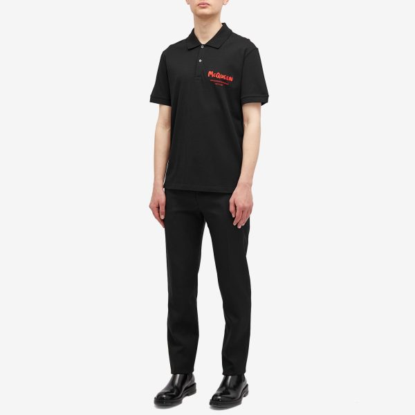 Alexander McQueen Graffiti Logo Polo