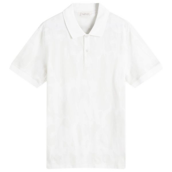 Alexander McQueen Jacquard Graffiti Logo Polo