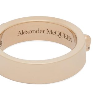 Alexander McQueen Enamel Logo Skull Ring
