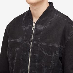 Alexander McQueen Denim MA-1 Bomber Jacket