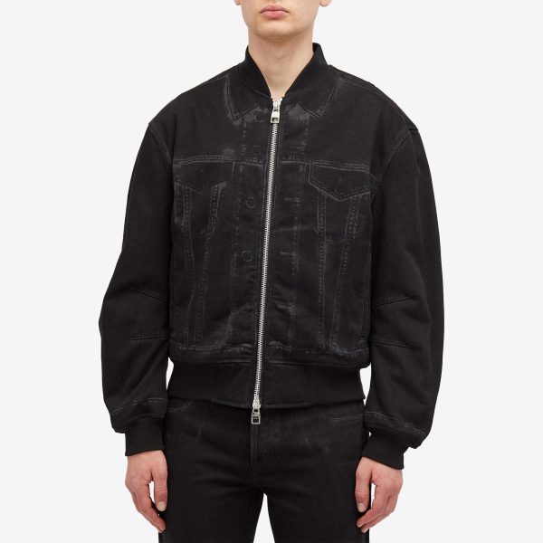 Alexander McQueen Denim MA-1 Bomber Jacket