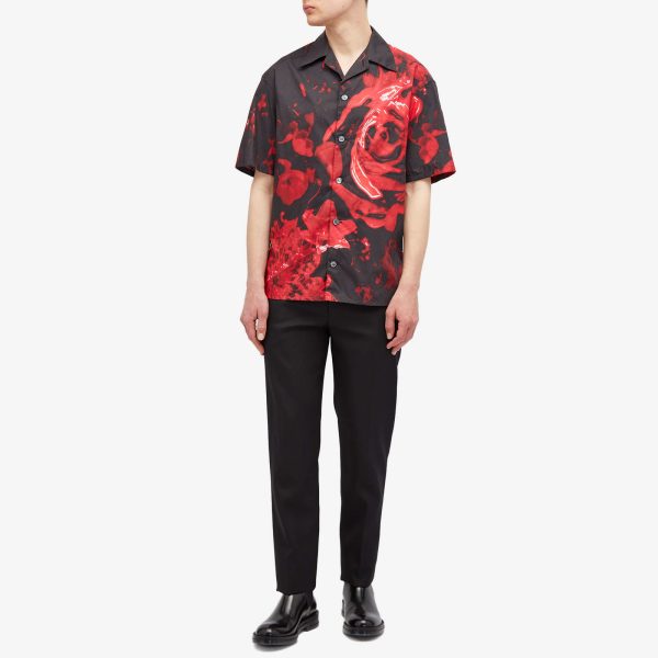 Alexander McQueen Waxed Floral Print Vacation Shirt