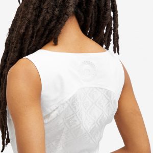 Marine Serre Regenerated Household Linen Corset Top