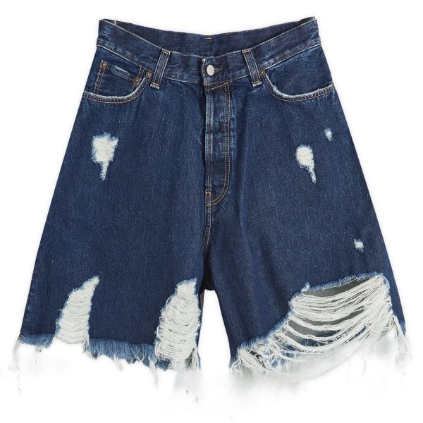 Acne Studios Shredded Denim Shorts