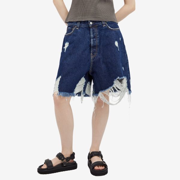 Acne Studios Shredded Denim Shorts