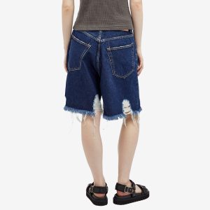 Acne Studios Shredded Denim Shorts