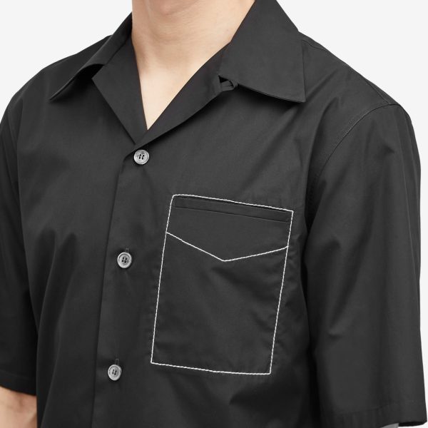 Alexander McQueen Contrast Stitch Short Sleeve Shirt