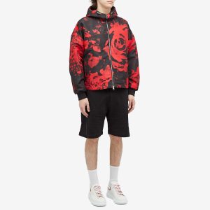 Alexander McQueen Waxed Floral Print Windbreaker