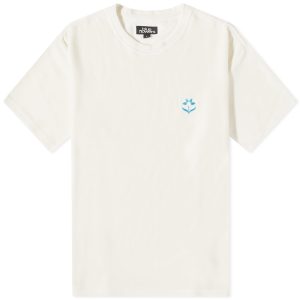 Blue Flowers Velour Logo T-Shirt