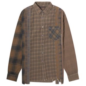 Needles 7 Cuts Over Dyed Wide Flannel Shirt