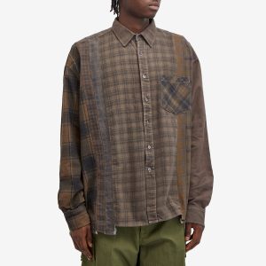 Needles 7 Cuts Over Dyed Wide Flannel Shirt