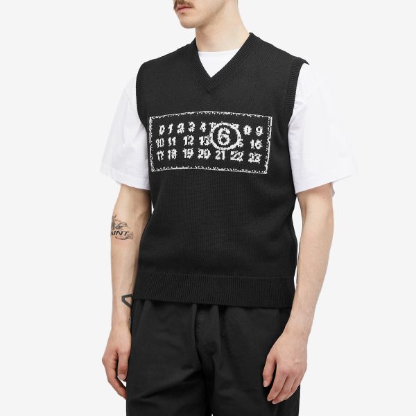 MM6 Maison Margiela Jacquard Number Logo Vest