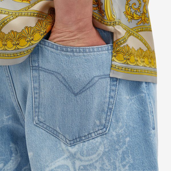 Versace Long Line Denim Short