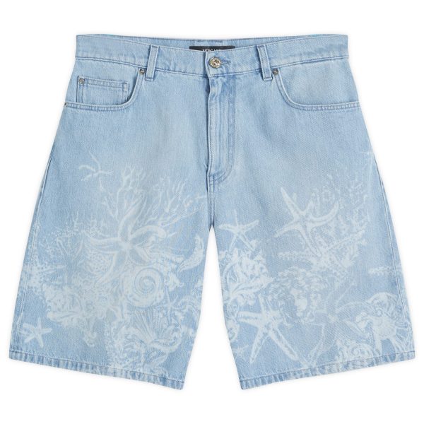 Versace Long Line Denim Short