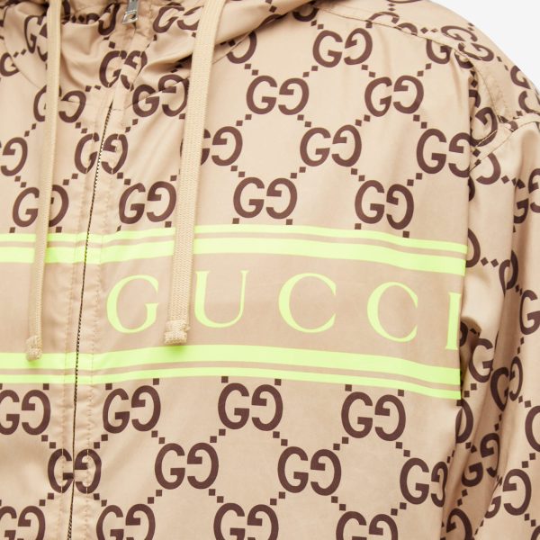 Gucci GG Monogram Logo Hooded Jacket