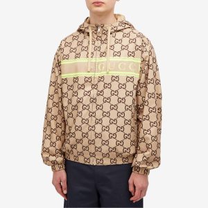 Gucci GG Monogram Logo Hooded Jacket