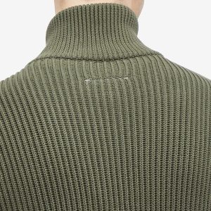 MM6 Maison Margiela Ribbed Zip Cardigan