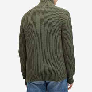 MM6 Maison Margiela Ribbed Zip Cardigan