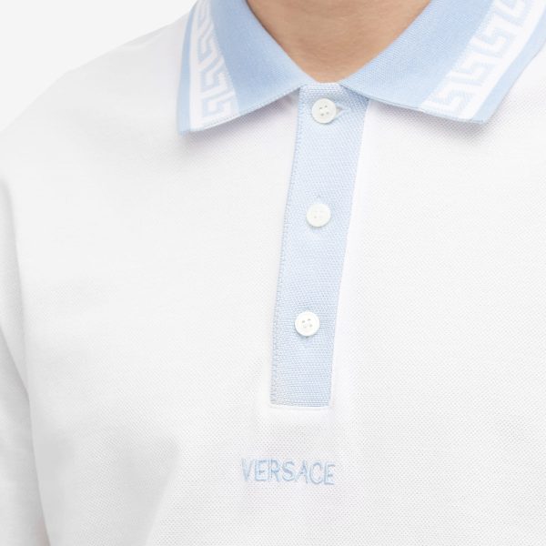 Versace Embroidered Polo Shirt