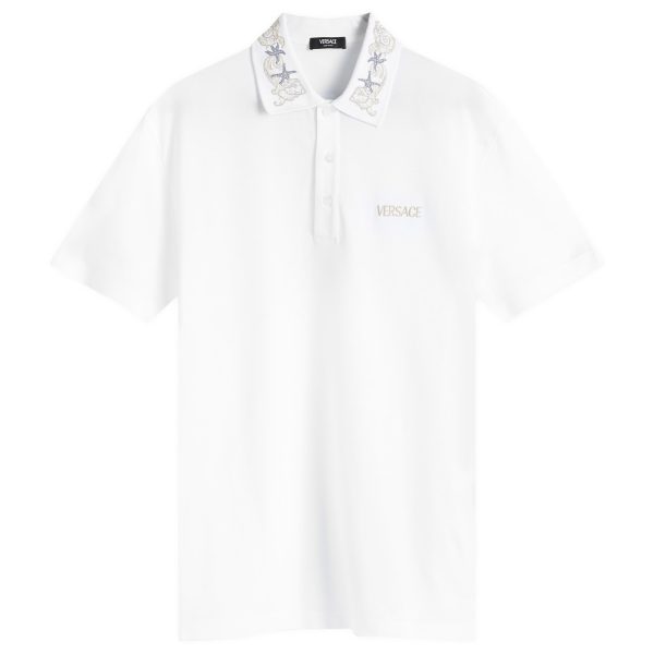 Versace Embroidered Polo Shirt