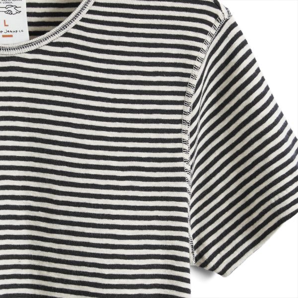 Nudie Eve Stripe Slub T-Shirt