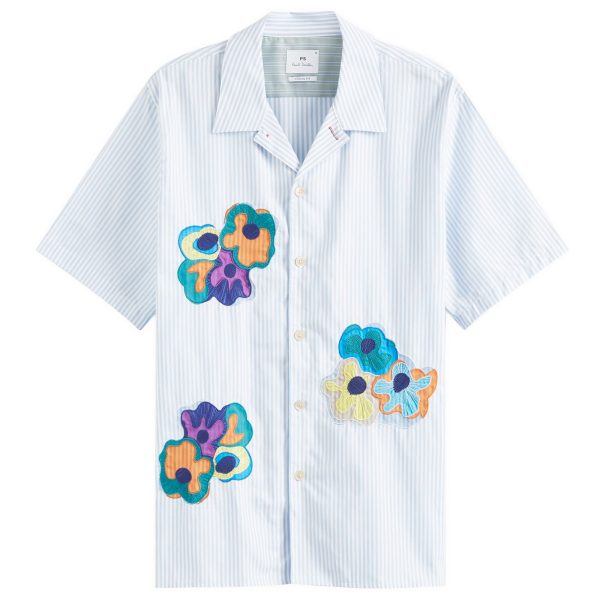 Paul Smith Painted Flower Stripe Vacation Shirt