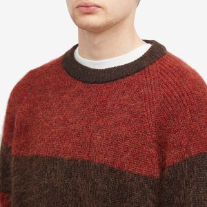 YMC Suedehead Stripe Crew Knit