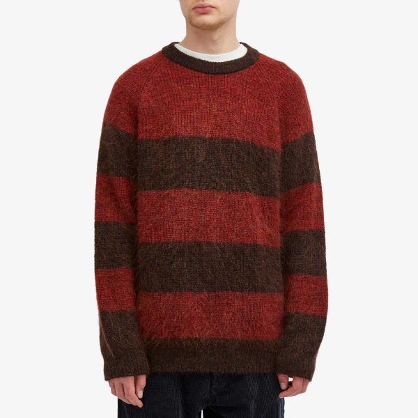 YMC Suedehead Stripe Crew Knit