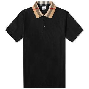 Burberry Cody Check Collar Polo