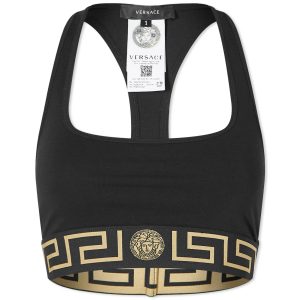 Versace Greca Logo Sports Bra