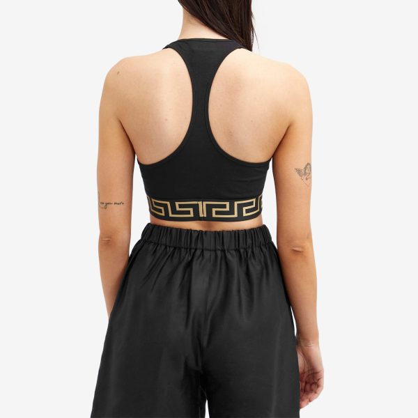 Versace Greca Logo Sports Bra