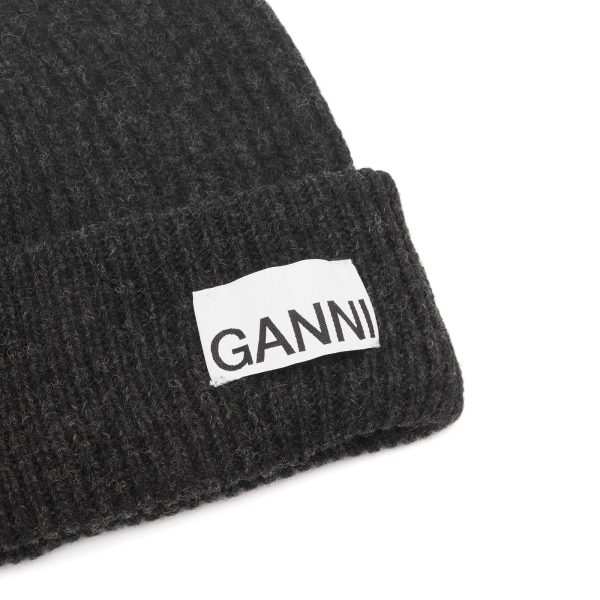 Ganni Light Structured Rib Knit Beanie