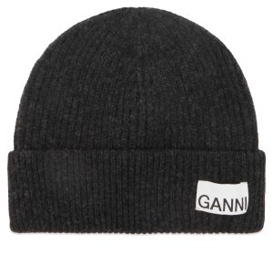 Ganni Light Structured Rib Knit Beanie