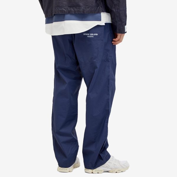 Stone Island Marina Pleated Cotton Canvas Pant