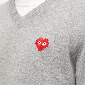 Comme des Garçons Play Invader Heart V-Neck Knit