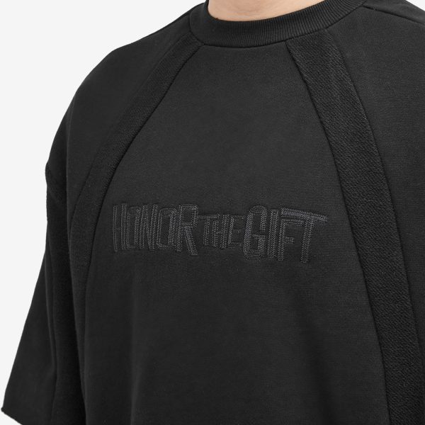 Honor the Gift Terry Panel Short Sleeve Sweater