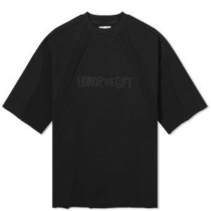 Honor the Gift Terry Panel Short Sleeve Sweater