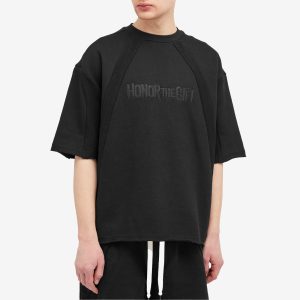 Honor the Gift Terry Panel Short Sleeve Sweater